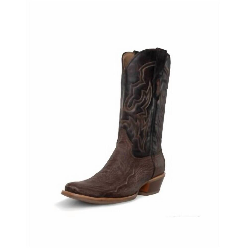 NEW CORRAL men’s shark western boot in black/brown